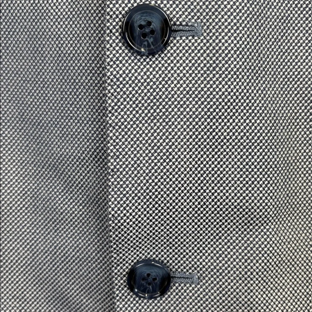 Giovanni Bresciani gray and Blue Blazer with Navy Elbow Patches/ Size 44R